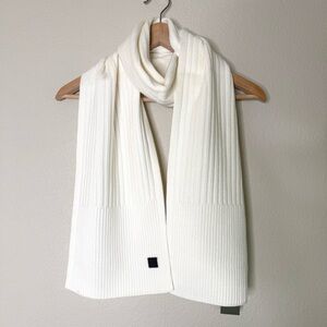 NEW All Saints Rib Mix Scarf Cream